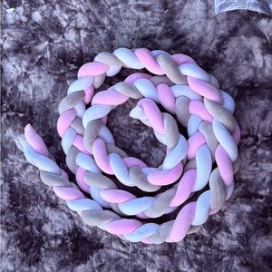 Pink and Gray Braided Rope